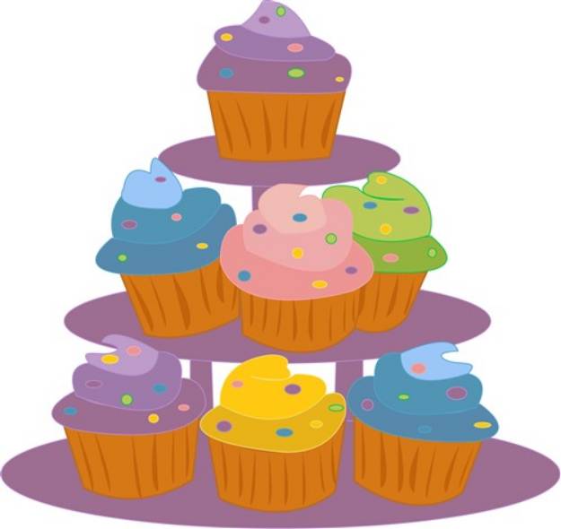 Picture of Cupcake Tower SVG File