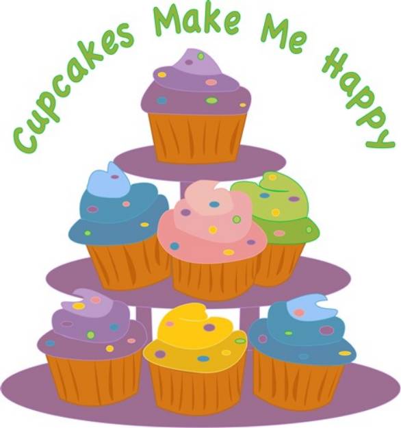 Picture of Happy Cupcakes SVG File