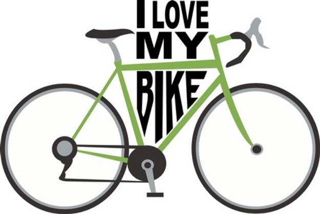 Picture of I Love My Bike SVG File