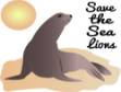 Picture of Save the Sea Lions SVG File