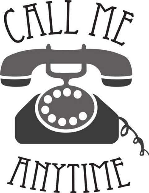 Picture of Call Me Anytime SVG File