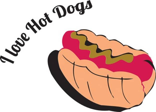 Picture of I Love Hot Dogs SVG File