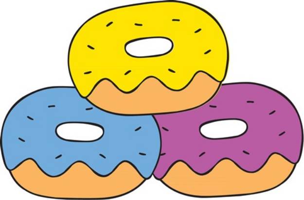 Picture of Colorful Doughnuts SVG File