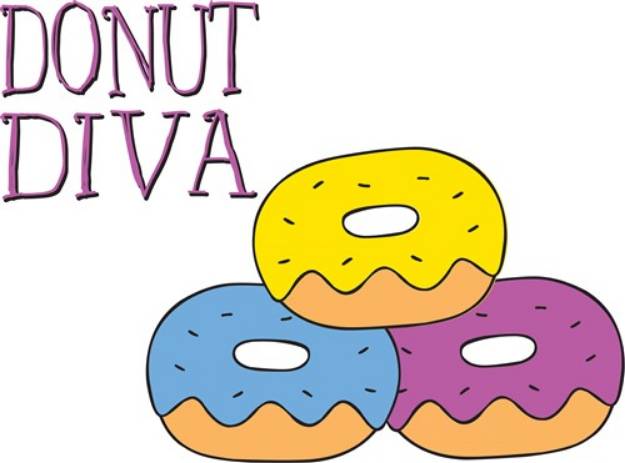 Picture of Donut Diva SVG File