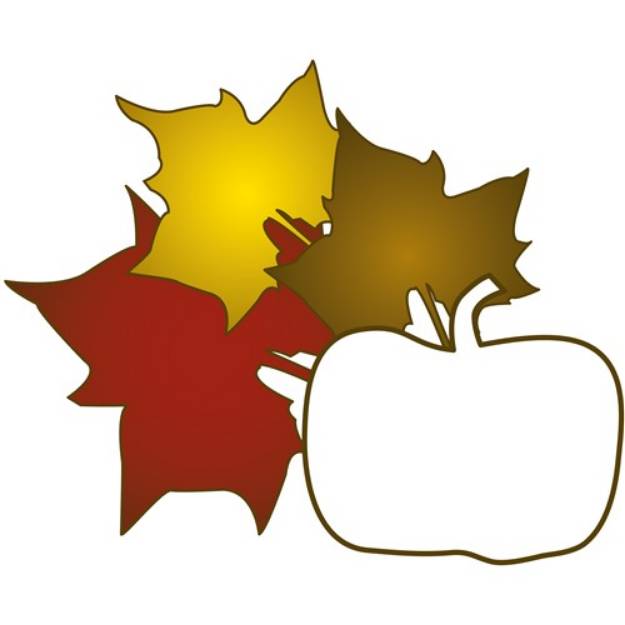 Picture of Leaves & Pumpkin SVG File