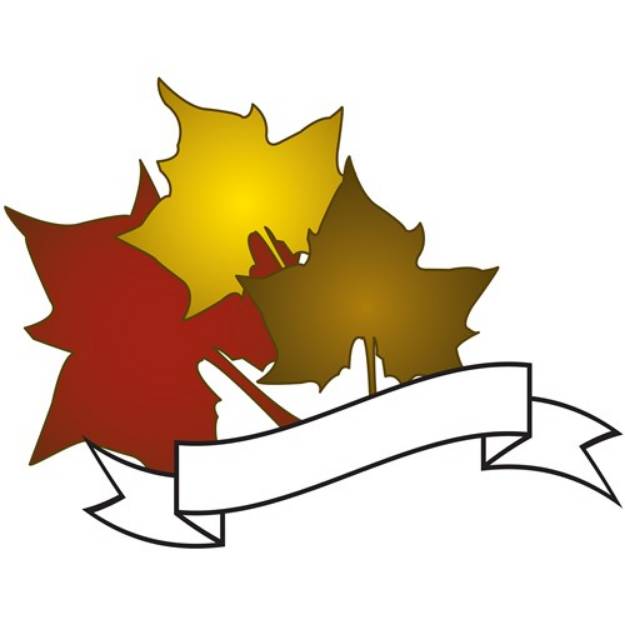 Picture of Maple Caption Ribbon SVG File