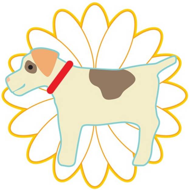 Picture of Flower Dog SVG File