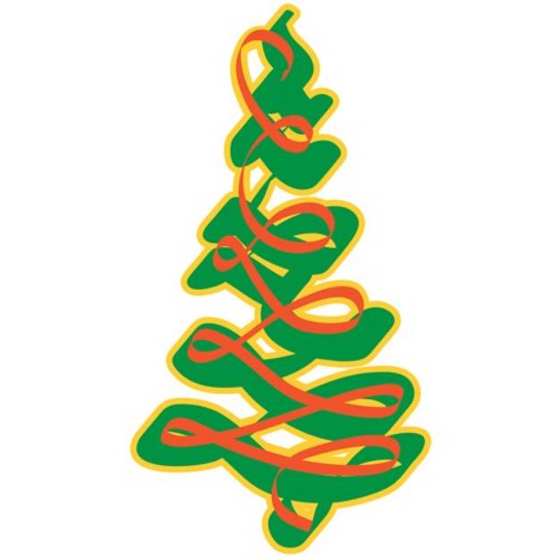 Picture of Ribbon Pine Tree SVG File