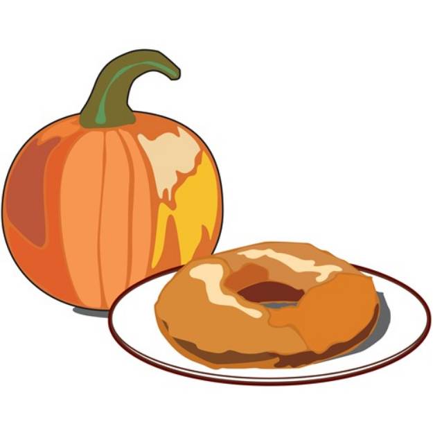 Picture of Pumpkin Doughnut SVG File