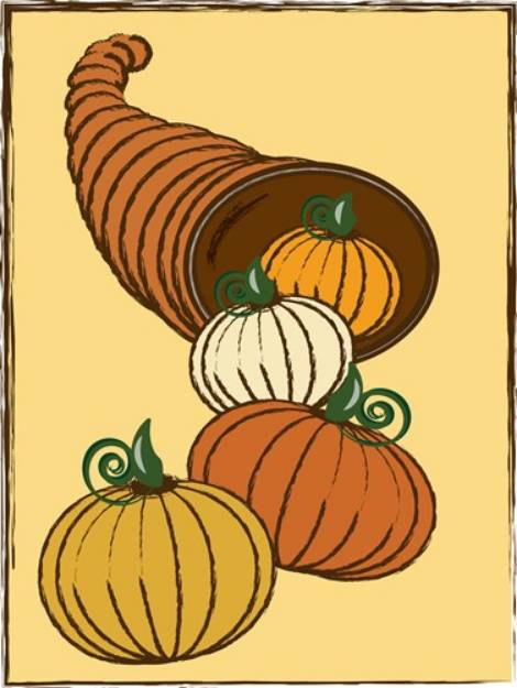 Picture of Pumpkin Horn SVG File