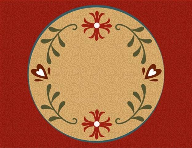 Picture of Circle Floral Frame SVG File