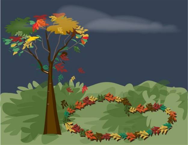 Picture of Fall Scene SVG File
