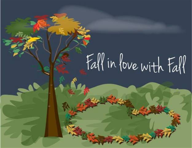 Picture of Fall in Love with Fall SVG File