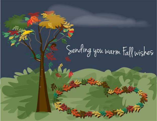 Picture of Fall Wishes SVG File