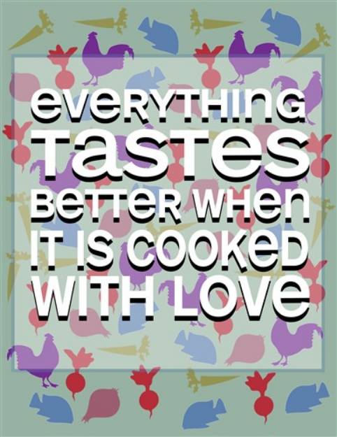 Picture of Cooked with Love SVG File