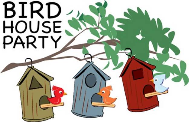 Picture of Bird House Party SVG File