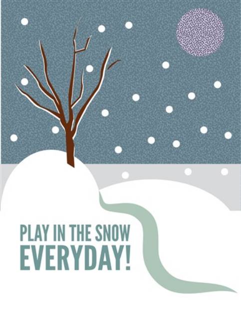 Picture of Play in the Snow Everyday SVG File