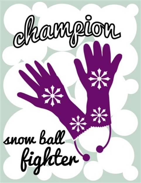 Picture of Champion Snow Ball Fighter SVG File