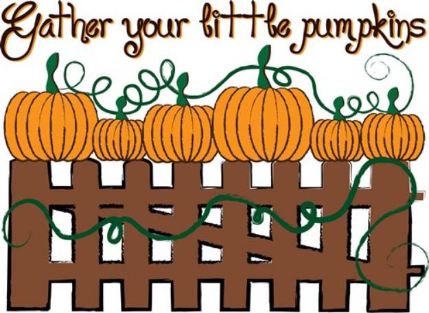 Picture of Gather Your Little Pumpkins SVG File