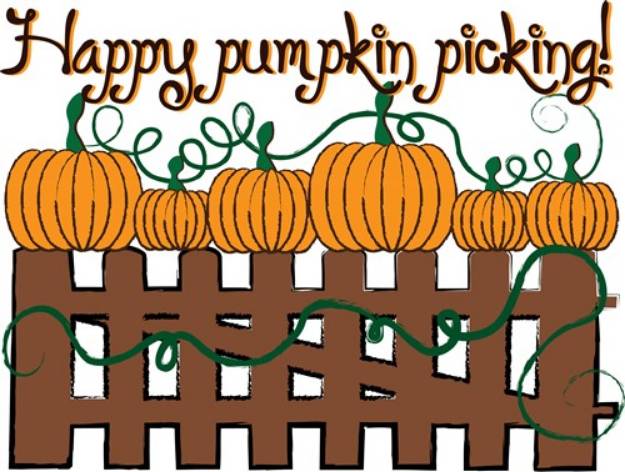 Picture of Happy Pumpkin Picking SVG File