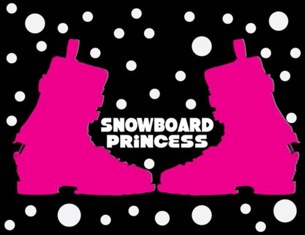 Picture of Snowboard Princess SVG File