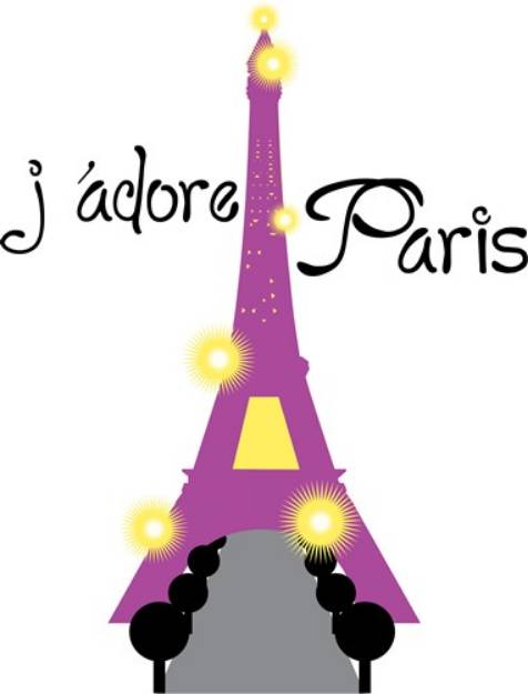 Picture of j adore Paris SVG File