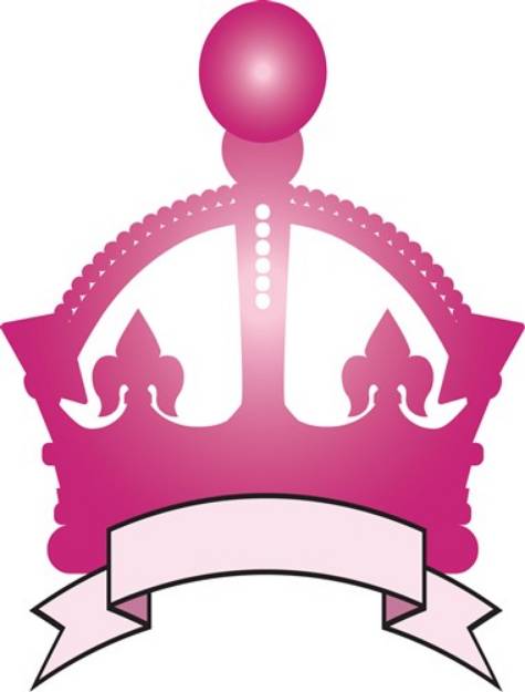Picture of Pink Crown Caption SVG File