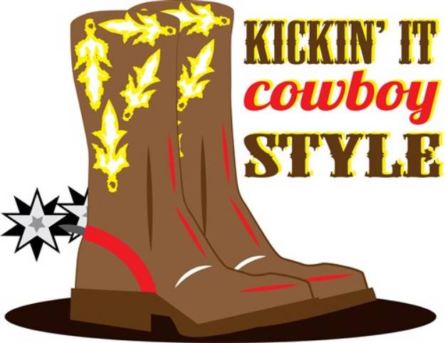 Picture of Kickin it Cowboy Style SVG File