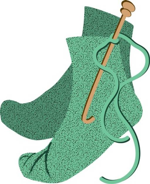 Picture of Crocheted Booties SVG File