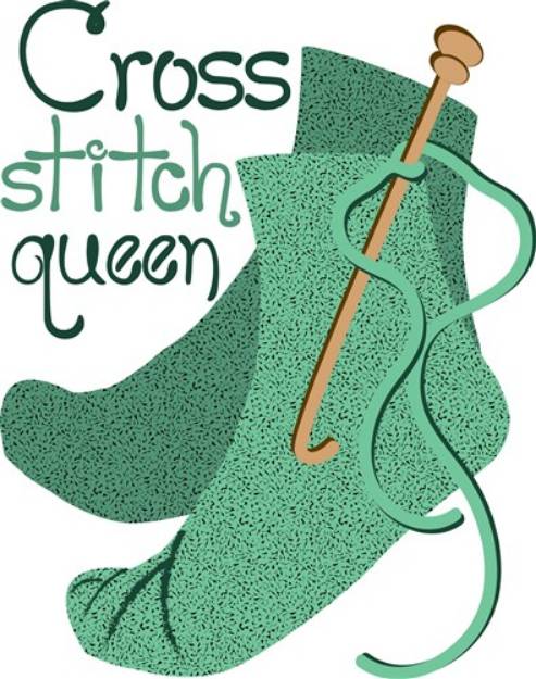 Picture of Cross Stitch Queen SVG File