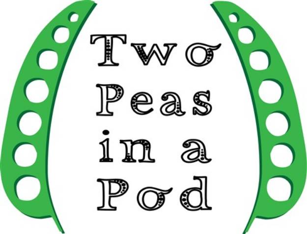 Picture of Two Peas in a Pod SVG File