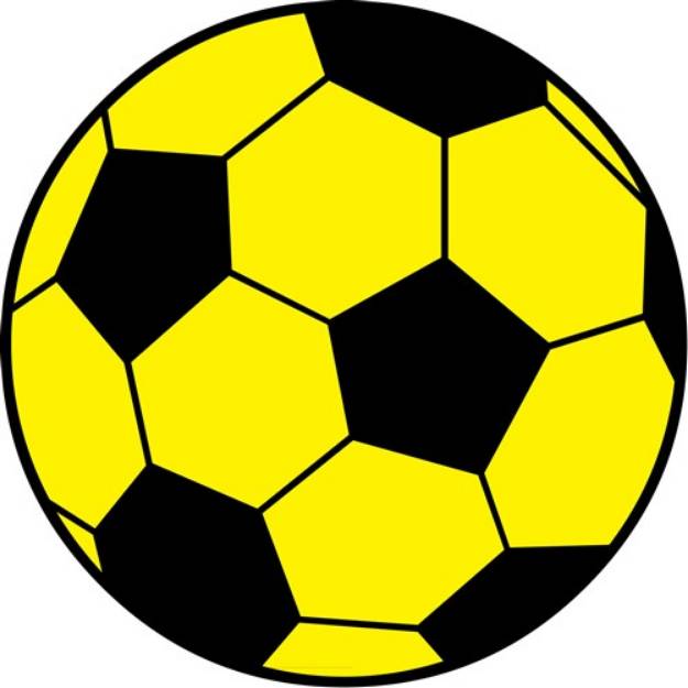 Picture of Yellow Soccer Ball SVG File