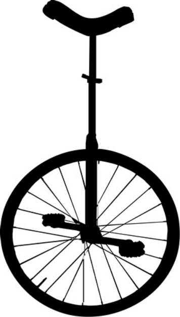 Picture of Black Unicycle SVG File
