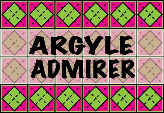Picture of Argyle Admirer SVG File