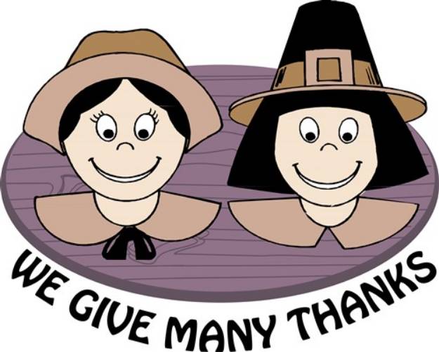 Picture of Give Many Thanks SVG File