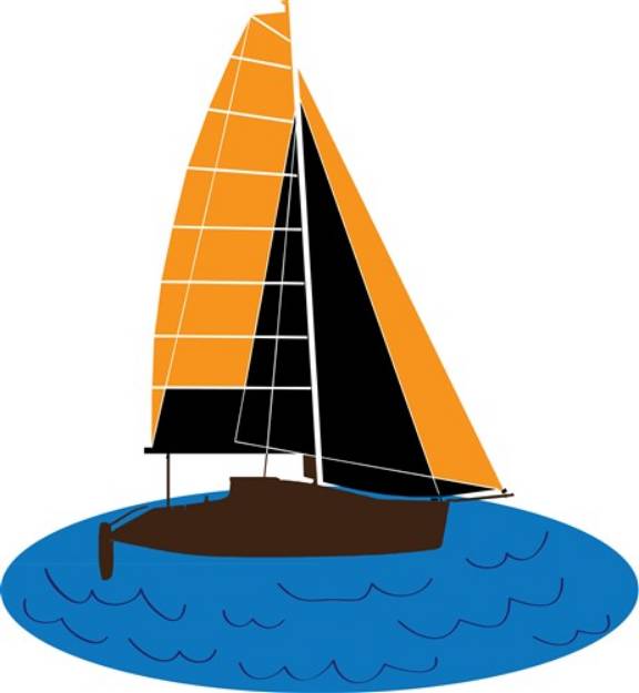 Picture of Small Sailboat SVG File