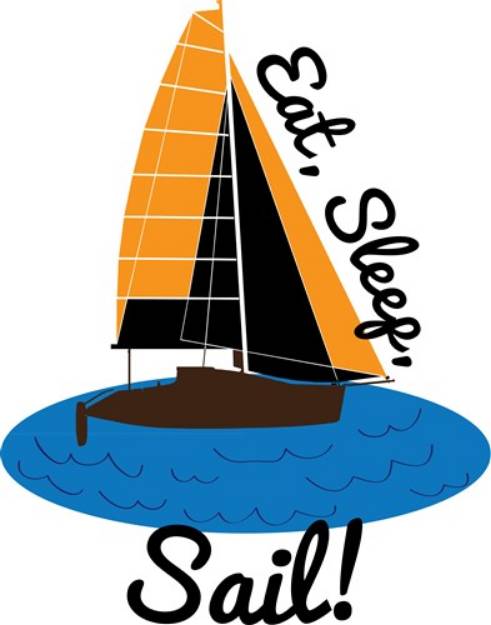 Picture of Eat Sleep Sail SVG File