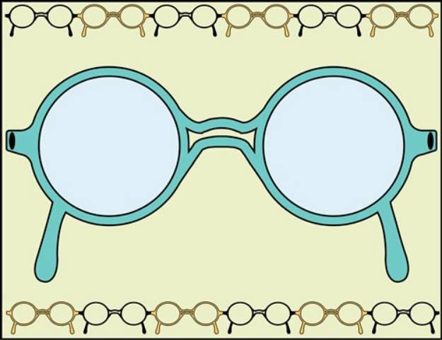 Picture of Framed Glasses SVG File
