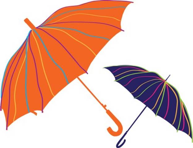 Picture of Striped Unbrellas SVG File