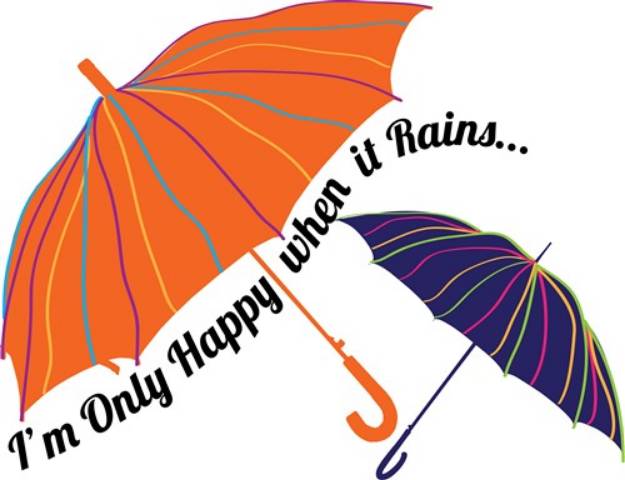 Picture of Happy When it Rains SVG File