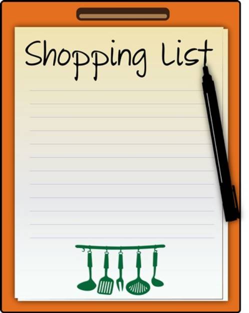 Picture of Shopping List SVG File