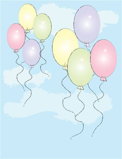Picture of Birthday Balloons SVG File