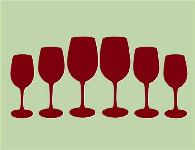 Picture of Wine Glasses SVG File