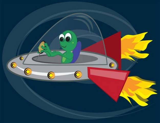Picture of UFO Alien SVG File