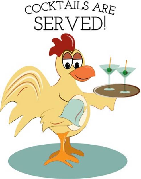 Picture of Cocktails Served SVG File