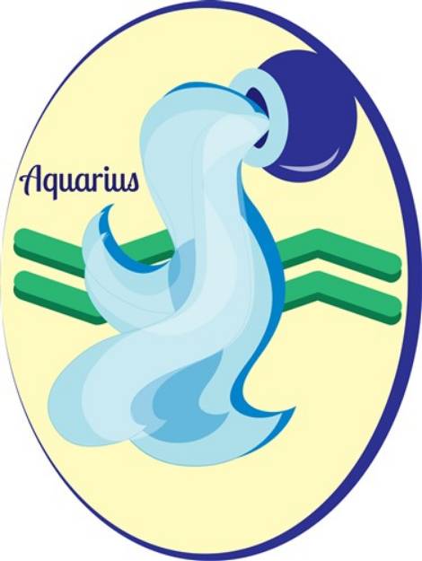Picture of Aquarius Horoscope SVG File