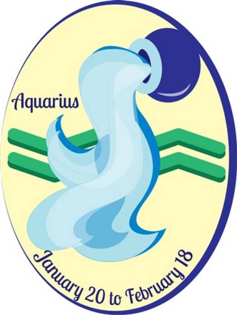 Picture of Aquarius Dates SVG File