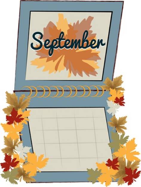 Picture of September Calendar SVG File