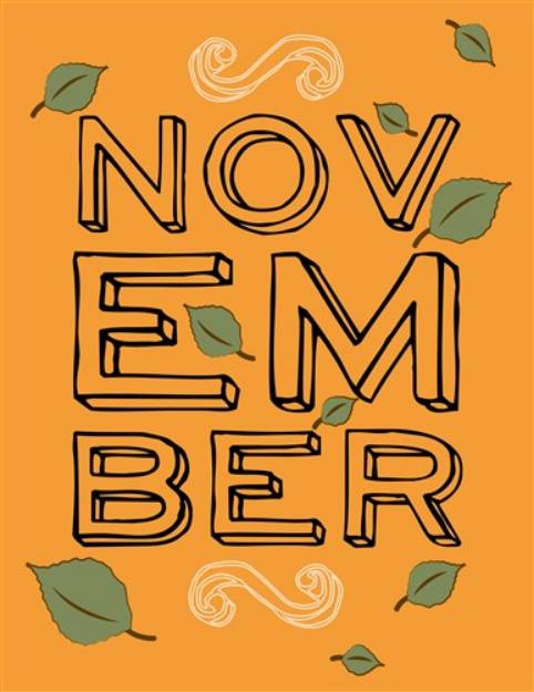 Picture of November Leaves SVG File
