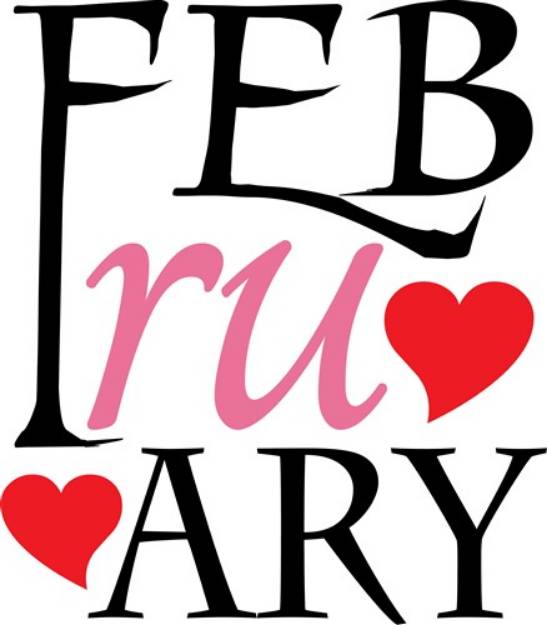 Picture of February Hearts SVG File